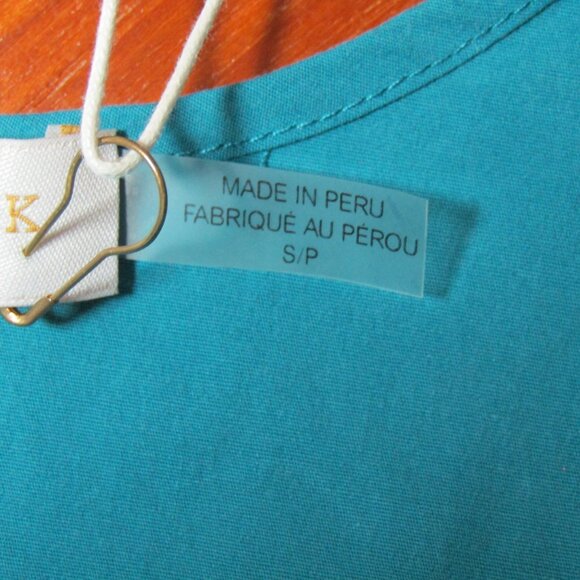 Ramy Brook Blue Adena Mini Dress Womens Size S Cotton Poplin Sample New FLAW - Picture 10 of 14